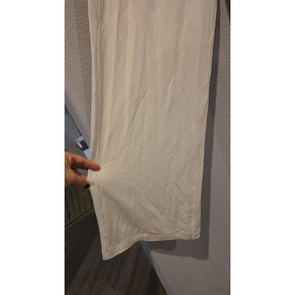 Lululemon Womens Ivory Wide-Leg Pull On Sweatpants Size M Pockets 30 - Picture 2 of 12